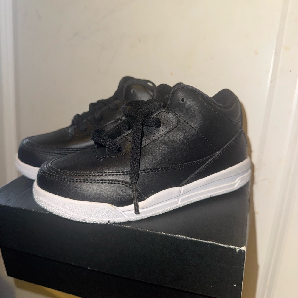 Jordan Kids Black and White Sneakers